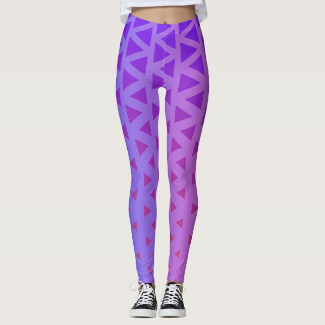 Lila Rosa Gradient Yoga Byxa (Framsida)