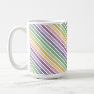 LILA ROSA GRÖN GUL PÅSKRANDIG KAFFEMUGG