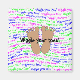 Lila Rosa Grönt Skript Vicka på dina handdatorer Magnet