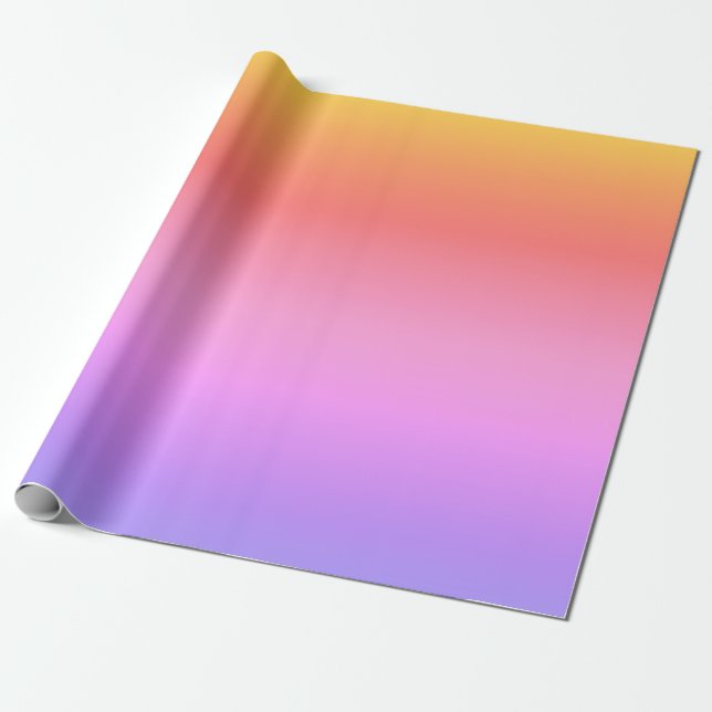 Lila rosa gul orange ombre abstrakt design presentpapper (Utrullad)