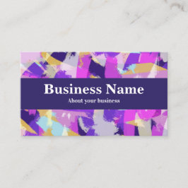 Lila Rosa Gult Blue Modern Abstrakt Visitkort
