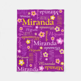 Lila rosa gult flickor Miranda namn filtar