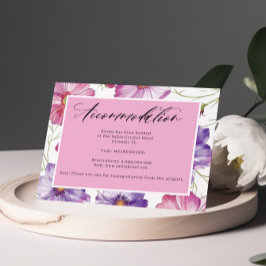Lila Rosa Handskriftlig logi Tilläggskort