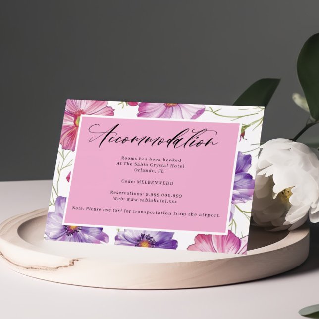 Lila Rosa Handskriftlig logi Tilläggskort (Skapare uppladdad)