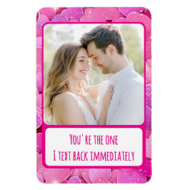 Lila Rosa Hjärtar Text Tillbaka Flexible Magnet Ph