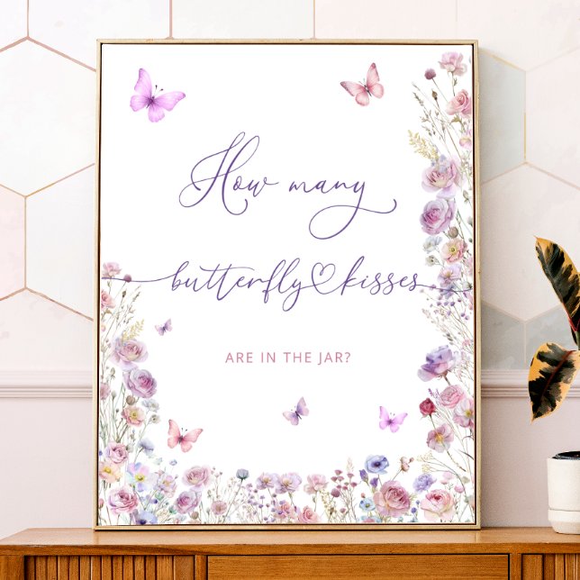 Lila Rosa hur många fjäril Kisses-spel Poster (Skapare uppladdad)