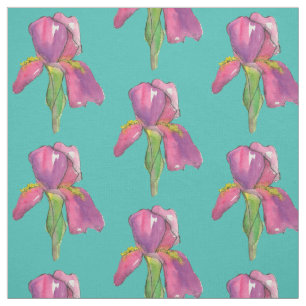 Lila Rosa Iris Turcouise Tyg