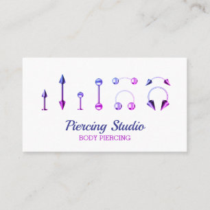 Lila Rosa Jewelry Store Body Piercing Visitkort