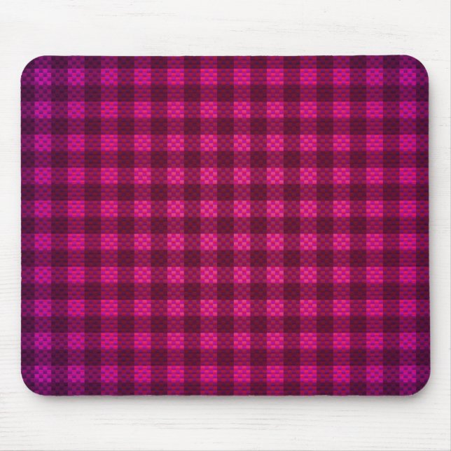 Lila rosa kontrollerad kolfibermönster musmatta (Framsidan)