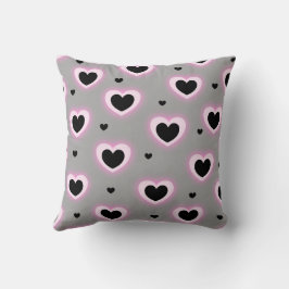 Lila Rosa Kute Mysigt Modern Romantisk Chic Heart Kudde