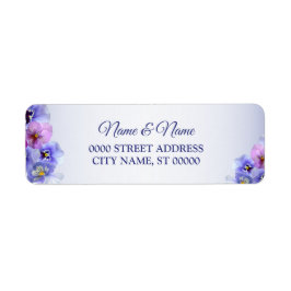 Lila Rosa Lilac Blommigt Bröllop Returadress Returadress Etikett