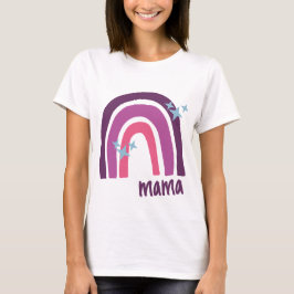 Lila Rosa mamma för Personlig av regnbåge i Böhmen T Shirt