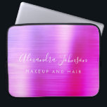 Lila Rosa Metallic Monogram Business Laptop Fodral<br><div class="desc">Modern Lila och Rosa Ombre Girly Makup and Hair Beauty Salon Faux Metallic Stainless Elegant Monogram Promotional Laptop Bag eller Sleeve Promotional (promo) Annons Fodral. Den här affärsdatorn för professionell i klass fodral kan anpassas så att den omfattar ditt monogrammade skript namnteckning namn och befattningsyrke eller befattning.</div>