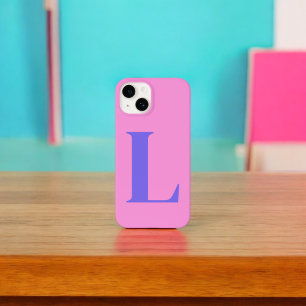 Lila Rosa Monogram Design för första Personligen