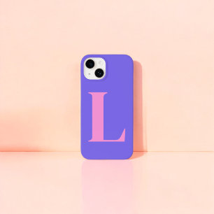 Lila Rosa Monogram Design för första Personligen