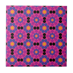 Lila Rosa Mosaic Kakelplatta