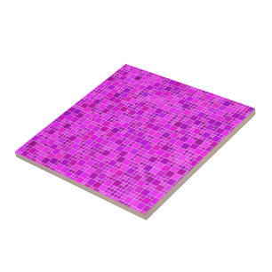 Lila Rosa Mosaic - Vackra Abstrakter - Chic Kakelplatta