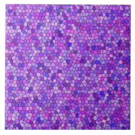 Lila Rosa Mosaikmönster Kakelplatta