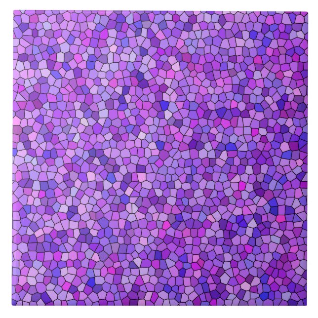 Lila Rosa Mosaikmönster Kakelplatta (Framsidan)