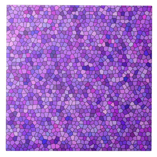 Lila Rosa Mosaikmönster Kakelplatta (Framsidan)