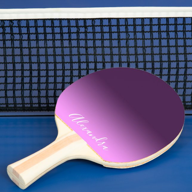 Lila rosa namn skript pingisracket (Insitu)