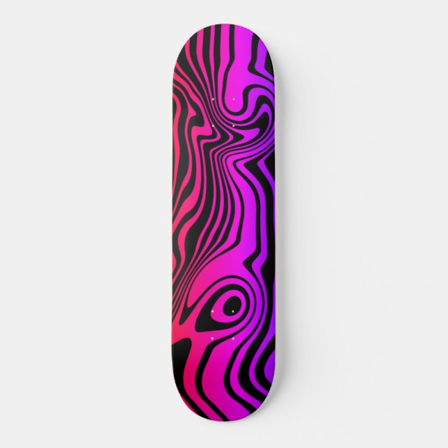 Lila Rosa Neon Färg Skateboard (Framsida)