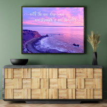 Lila Rosa Ocean Sunset Photo Inspirational Quote