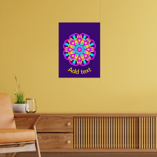 Lila, Rosa och Gult Tie Dye Poster