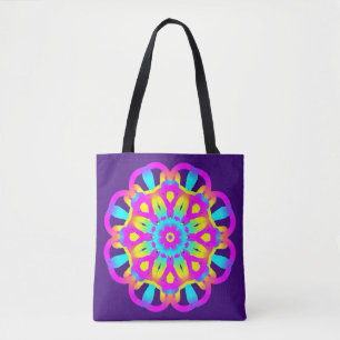 Lila, Rosa och Gult Tie Dye Tygkasse