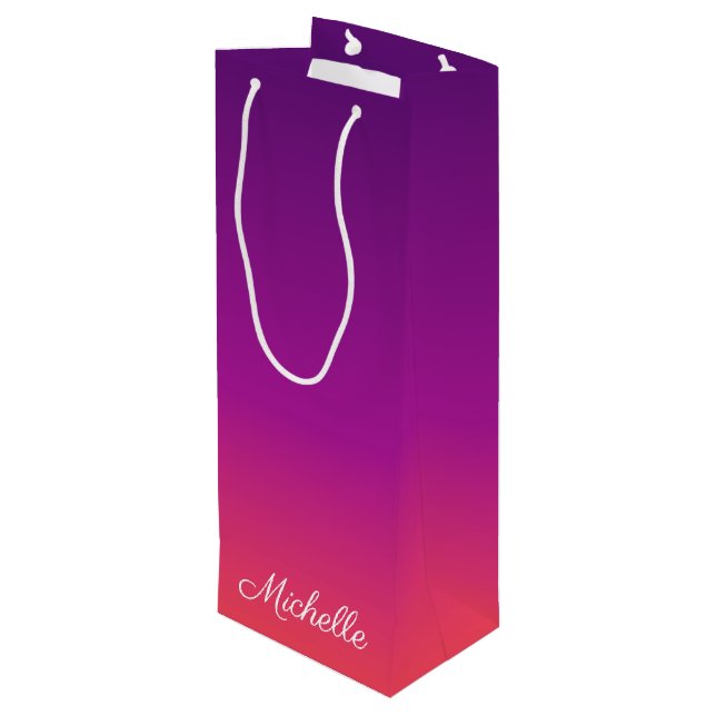 Lila, rosa och orange, gradient, ombre (Baksidan Vinklad)