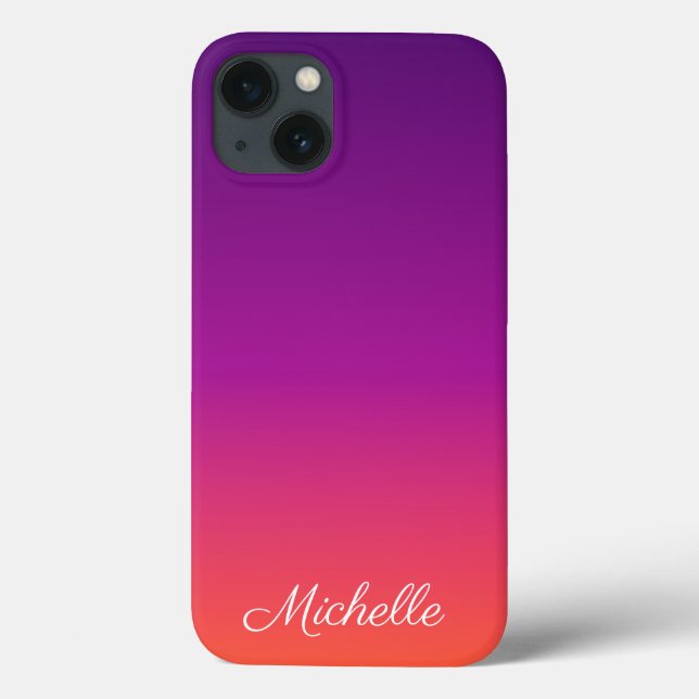 Lila, rosa och orange gradient ombre Fodral-Mate i (Baksida)