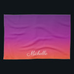 Lila, rosa och orange, gradient, ombre kökshandduk<br><div class="desc">Lila,  rosa och orange,  gradient,  ombre</div>