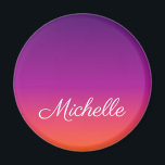 Lila, rosa och orange, gradient, ombre magnet<br><div class="desc">Lila,  rosa och orange,  gradient,  ombre</div>