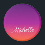 Lila, rosa och orange, gradient, ombre magnet<br><div class="desc">Lila,  rosa och orange,  gradient,  ombre</div>