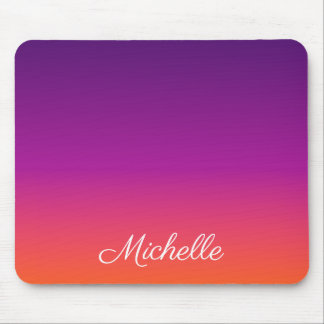 Lila, rosa och orange, gradient, ombre musmatta