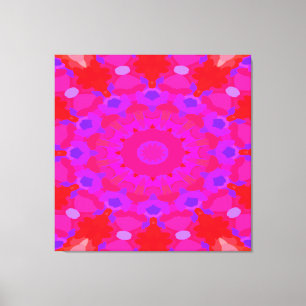 Lila, Rosa och Orange Mandala Canvastryck