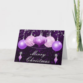 Lila, Rosa och Silver julbalkar Helgkort