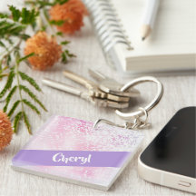 Lila, rosa och vit glitter
