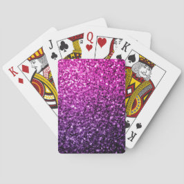 Lila Rosa Ombre falskt glitter gnistrar Casinokort