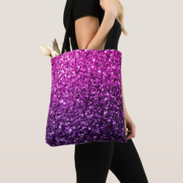 Lila rosa ombré falskt glitter gnistrar tygkasse