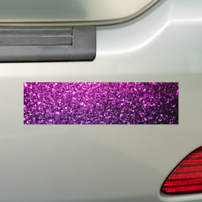 Lila Rosa Ombre faux glitter sparkles Bildekal (På Bil)