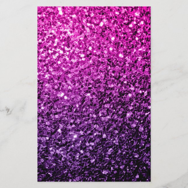 Lila Rosa Ombre faux glitter sparkles Flygblad (Framsidan)
