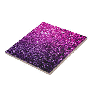 Lila Rosa Ombre faux glitter sparkles Kakelplatta