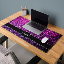Lila rosa ombre faux glitter sparkles Monogram