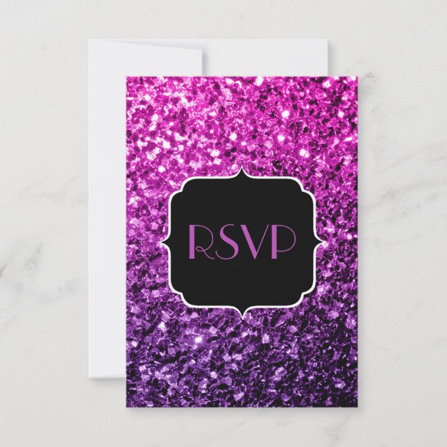 Lila Rosa Ombre glitter sparkles Sweet 16 OSA (Framsida)