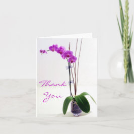 Lila Rosa Orkidé Blommig Tack Kort