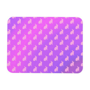 Lila Rosa Pastel Bunny Background Bunnies Magnet