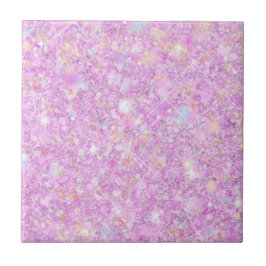 Lila Rosa Pastel Färg Faux Glitter Solid Kakelplatta