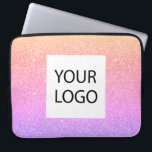 Lila Rosa Pastel - Logotyp för Anpassningsbar - sä Laptop Fodral<br><div class="desc">Guld,  Lila och Rosa Ombre Pastel Modern och Professionell Faux Glitter och Gnistra Elegant Anpassningsbar Markus för främjande av företagsprestation Bag eller Logotyp Promotional Sleeve för skönhetsindustrisknutpunkter. Det här fodral kan anpassas så att det omfattar företagets eller företagets logotyp.</div>