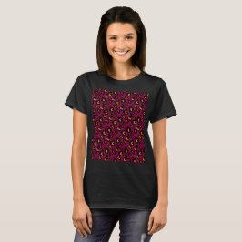 Lila rosa  peach black färg flickor t shirt